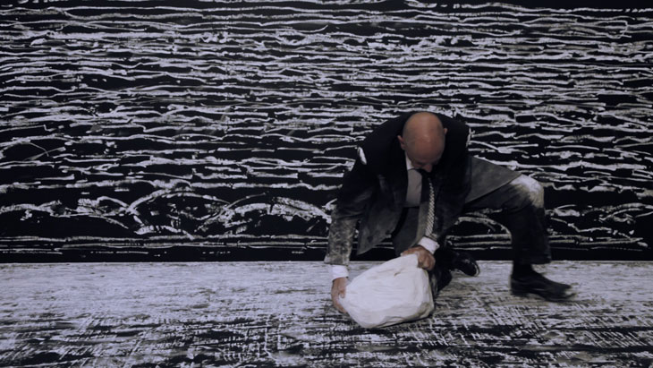 Experiments in Black and White VII (video still; 2017), Neville Gabie.