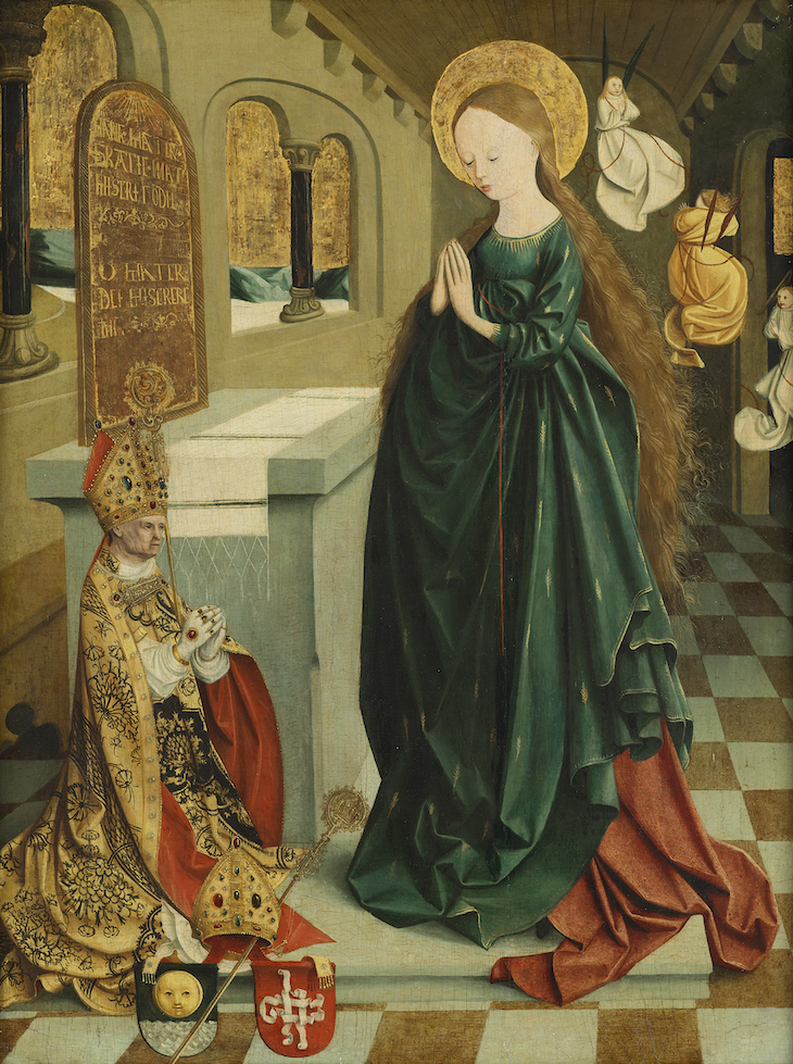 Madonna of Ears and Abbot Benedikt Eck (c. 1495–99), Master of Mondsee.