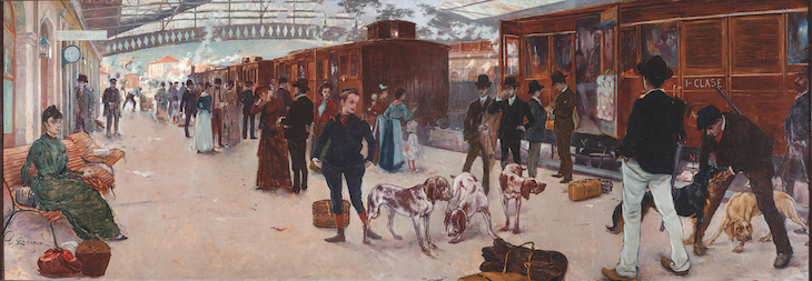 Hunters at North Station (1887), Adolfo Guiard.