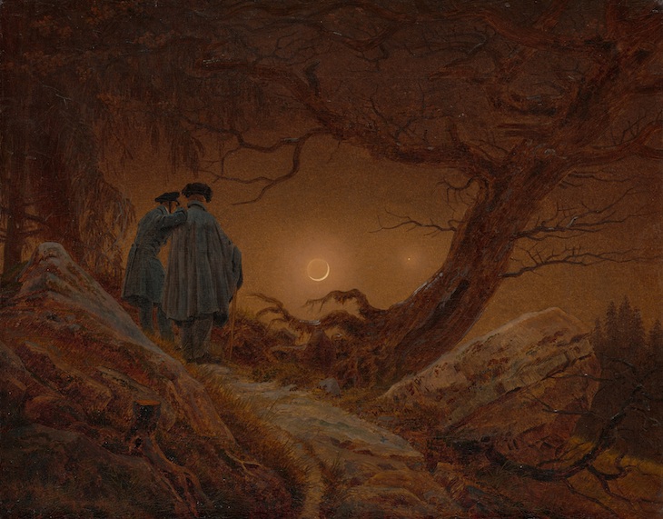 Two Men Contemplating the Moon (1819–20), Caspar David Friedrich.