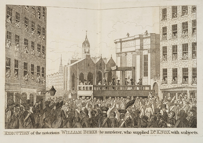 Illustration of William Burke's execution from the West Port Murders Atlas. Photo: © National Museums Scotland