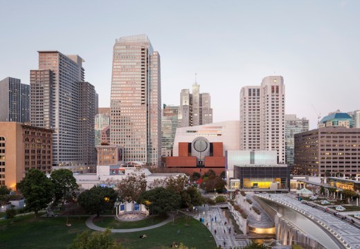 The new SFMOMA, view from Yerba Buena Gardens.