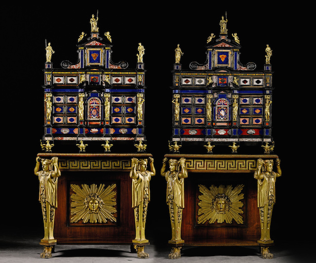 Pietre dure cabinets