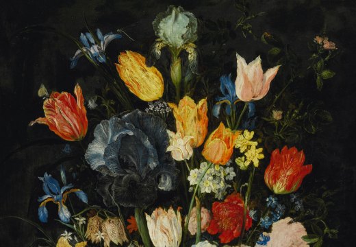 Still Life of Flowers in a Stoneware Vase (c. 1607–08), Jan Brueghel the Elder. Sotheby’s London, £3.8m. Apollo Magazine Art Market Review