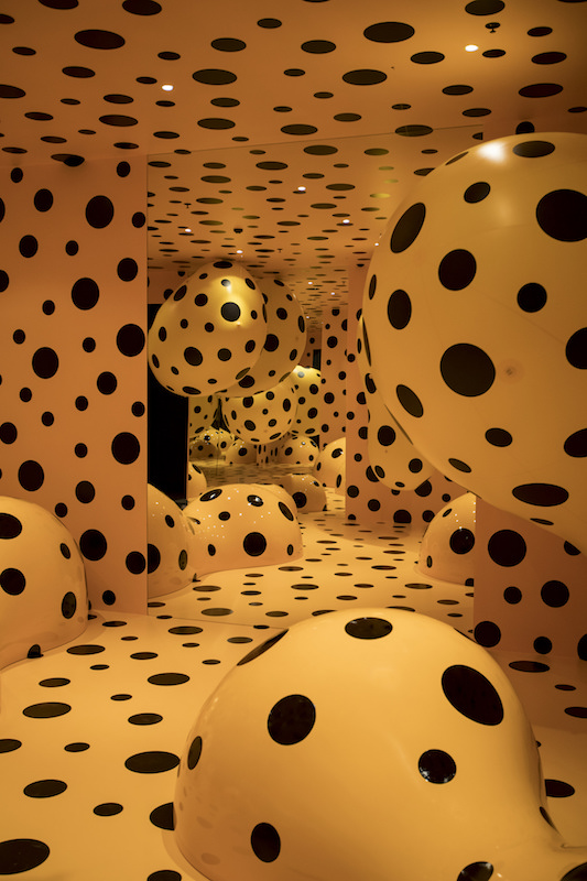 <em>Dots Obsession – Tasmania</em> (2016), Yayoi Kusama, installation view, Mona. Photo: Mona/Rémi Chauvin; © Yayoi Kusama. Courtesy YAYOI KUSAMA Inc., Ota Fine Arts, Tokyo/ Singapore and Victoria Miro Gallery, London