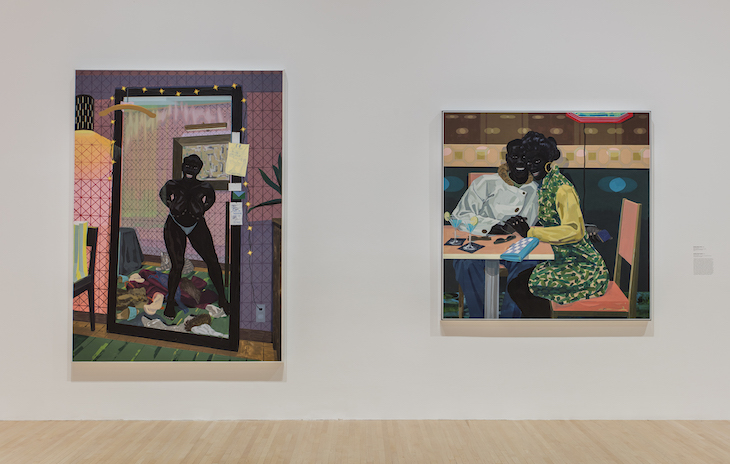 Installation view of 'Kerry James Marshall: Mastry' at the Museum of Contemporary Art, Los Angeles. Photo: Brian Forrest