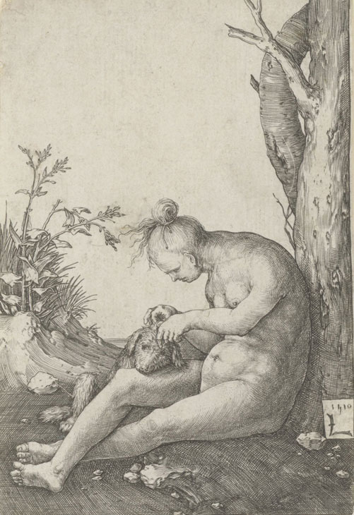 Woman with the Dog (1510), Lucas van Leyden. © Staatliche Graphische Sammlung München