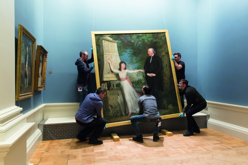 Frederick Hervey, bishop of Derry, with his granddaughter, by Hugh Douglas Hamilton (1798), is rehung at the National Gallery of Ireland