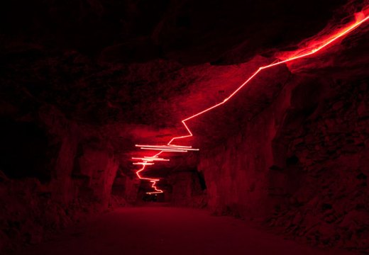 Christian Delécluse's installation in the Galerie rouge at Maison de la Pierre