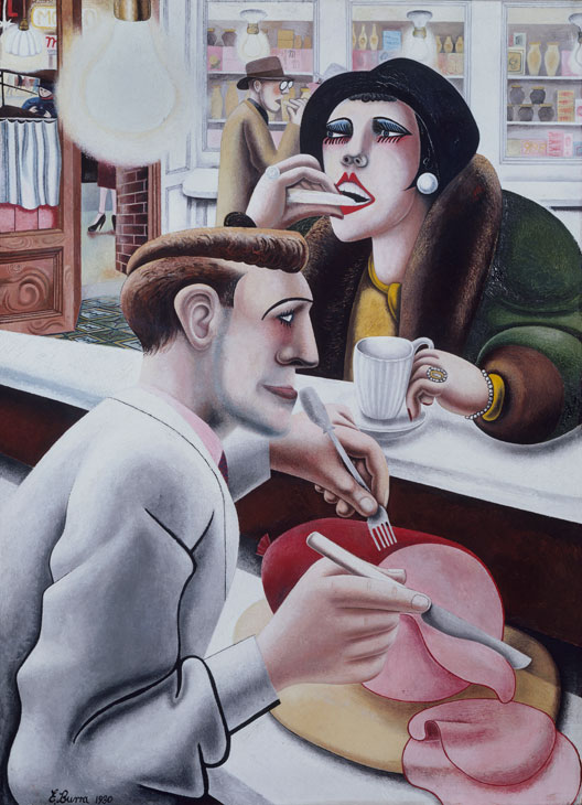 The Snack Bar (1930), Edward Burra. © The estate of Edward Burra, courtesy Lefevre Fine Art, London