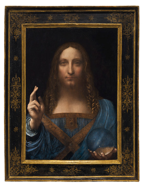 Salvator Mundi (c. 1500), Leonardo da Vinci. Image courtesy Christie's