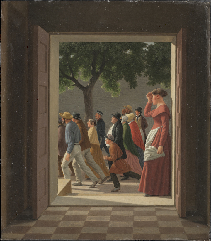 View Through a Door to Running Figures (1845), C. W. Eckersberg. Courtesy the National Gallery of Denmark, Copenhagen