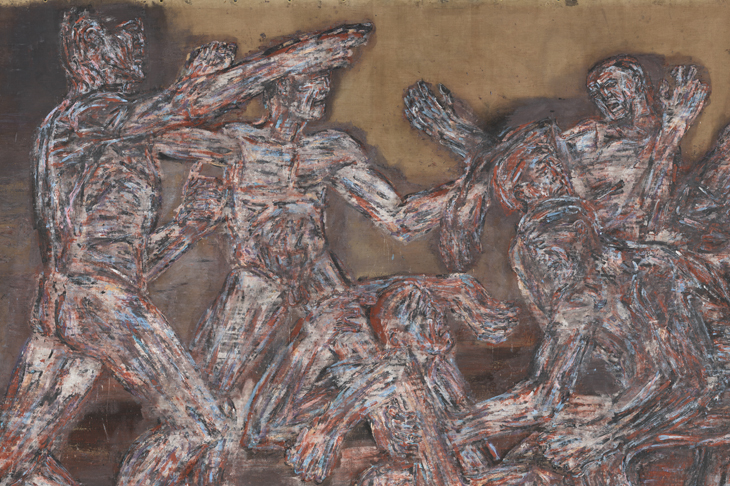 Gigantomachy II (detail; 1966), Leon Golub. The Metropolitan Museum of Art, New York.