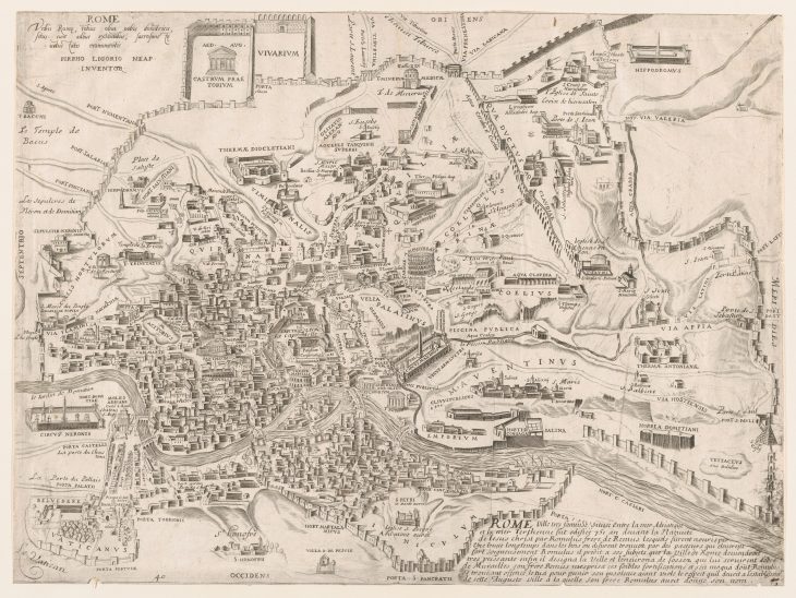 Speculum Romanae Magnificentiae: Plan of Ancient Rome, 16th century, Pirro Ligorio, Metropolitan Museum of Art