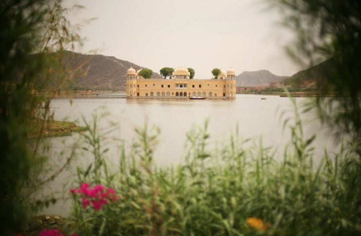 The Jal Mahal palace on Man Sagar lake, photographed in 2010. 