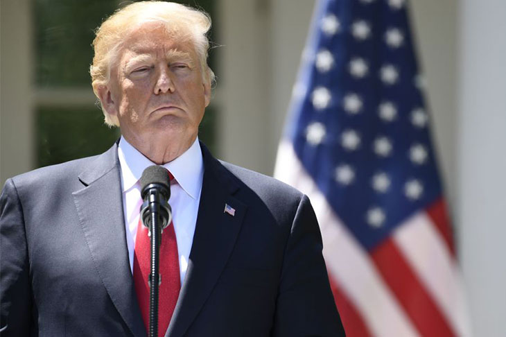 US president Donald Trump in April 2018.