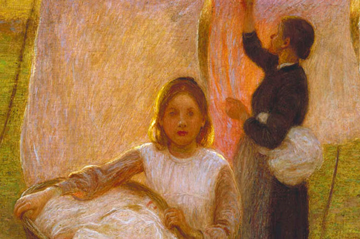 Washing Day (detail; 1899), Edward Stott. Watts Gallery Trust