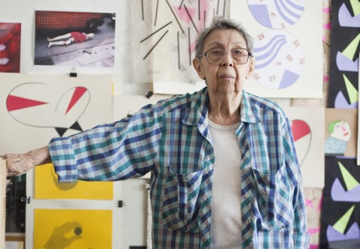 Geta Brătescu, photographed in 2015.