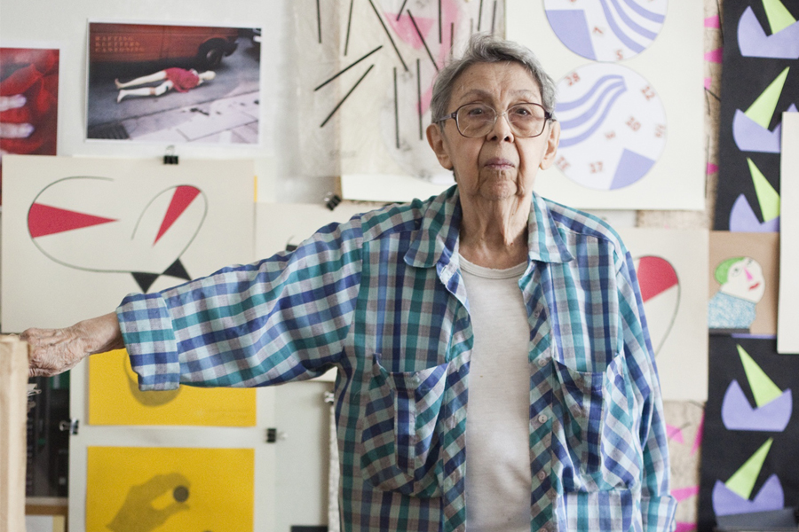 Geta Brătescu, photographed in 2015.