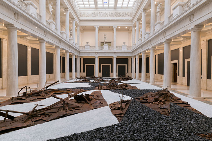 From Smoke and Tangled Waters We Carried Fire Home (2018), Postcommodity. Installation view at the 57th Carnegie International in 2018.
