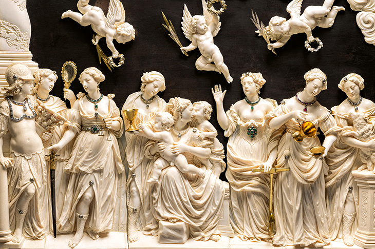 Personifications of the eight cardinal virtues (1650–1700), southern Germany, probably Augsburg.