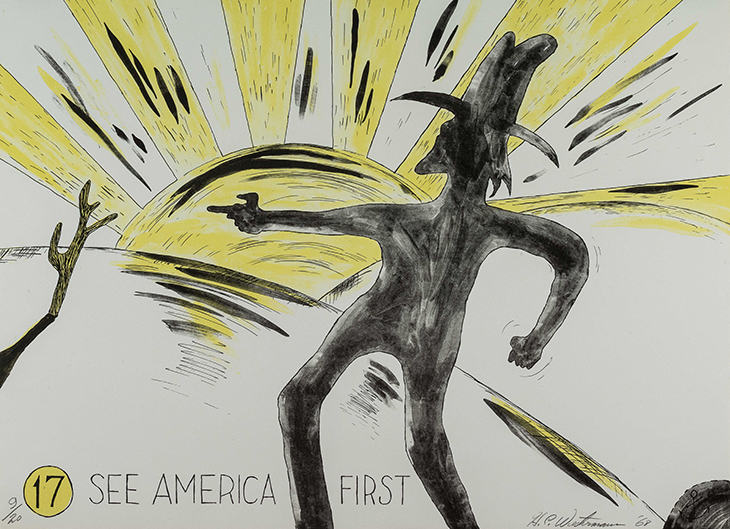 Untitled 2 from the series See America First (1968), H.C. Westermann, The David and Alfred Smart Museum of Art, The University of Chicago.