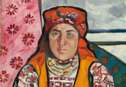 Peasant Woman from Tula Province (detail; 1910), Natalia Goncharova.