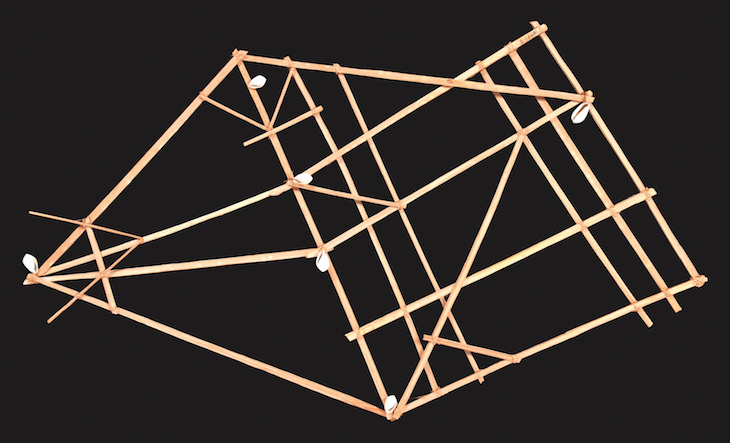 A Pacific stick chart (1896), Marshall Islands.