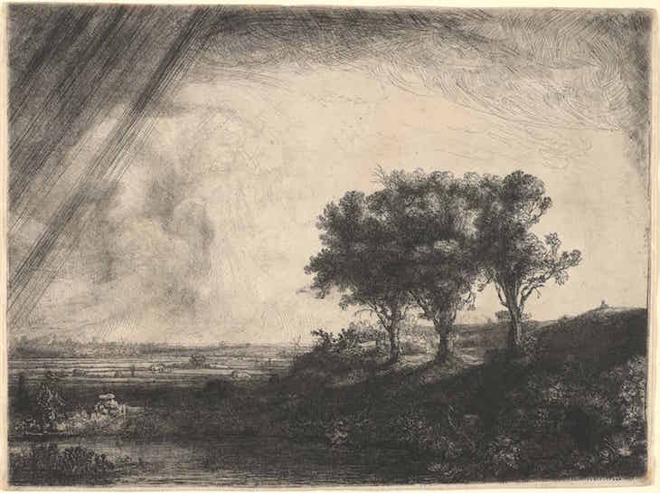 Landscape with Three Tress (1643), Rembrandt.