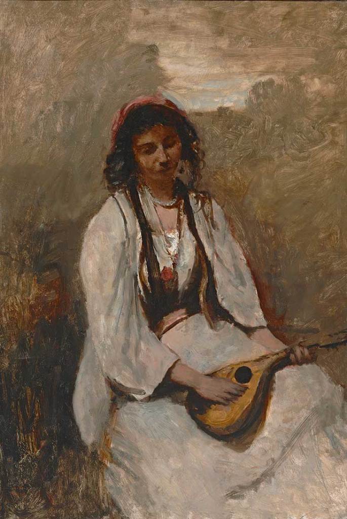 La bohémienne à mandoline assise (c. 1860s–70s), Jean-Baptiste-Camille Corot. High Museum of Art, Atlanta