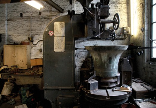 Interior of the Whitechapel Bell Foundry, London, photographed in 2014.