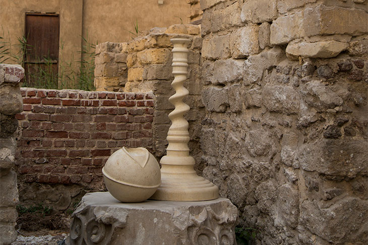 Installation view of Bimaristan Qalawoon Gift Shop (2019), Yasmine El Meleegy in in Muhib Al-Din Hall for ‘Reimagined Narratives’, Cairo, 2019.