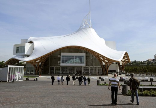 The exterior of the Centre Pompidou-Metz, photographed in 2010.