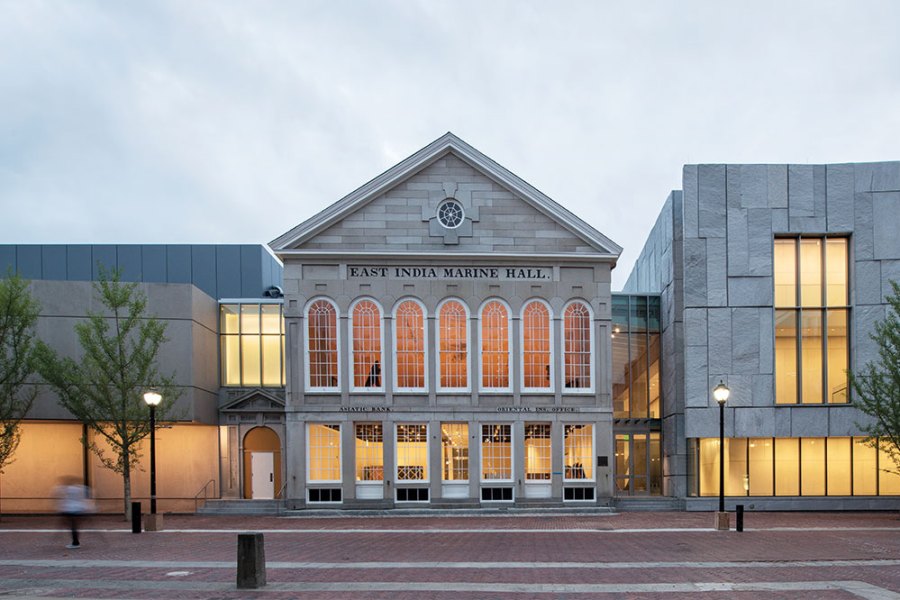 The Peabody Essex Museum in 2019 with its new wing designed by Ennead Architects on the right