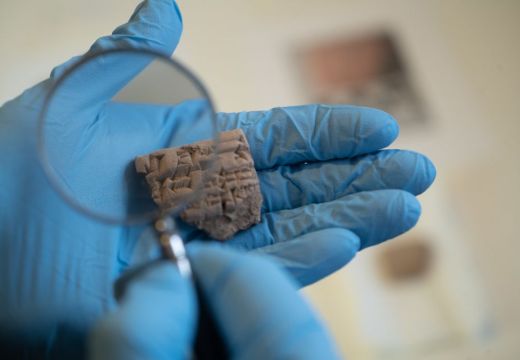 Clay tablet from Iraq, from between 2100 to 2000BC. Photo: Kyle Cassidy