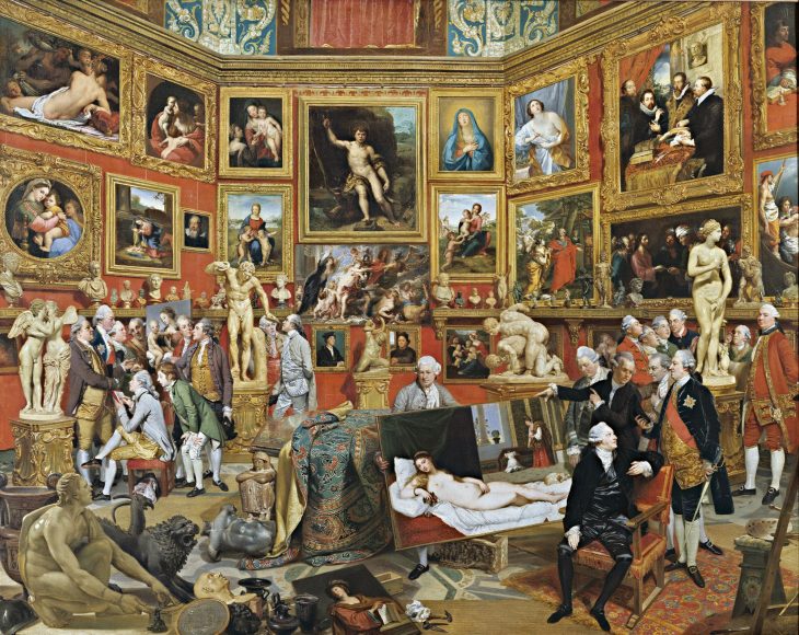 Tribuna of the Uffizi, Johann Zoffany. Royal Collection Trust. Photo: Royal Collection Trust/© HM Queen Elizabeth II 2020