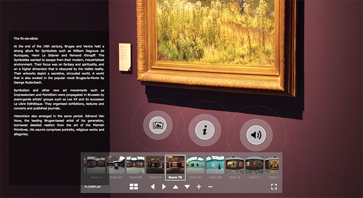 Screenshot of the Groeningemuseum virtual tour