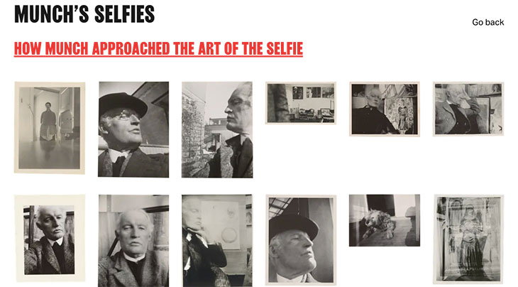 Screenshot of ‘The Experimental Self’ digital exhibition