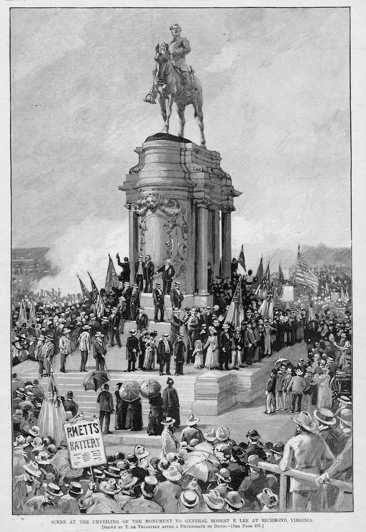 Scene at the unveiling of the monument to General Robert E. Lee at Richmond, Virginia (1890), Thure De Thulstrup, published in Harper’s Weekly on June 14, 1890