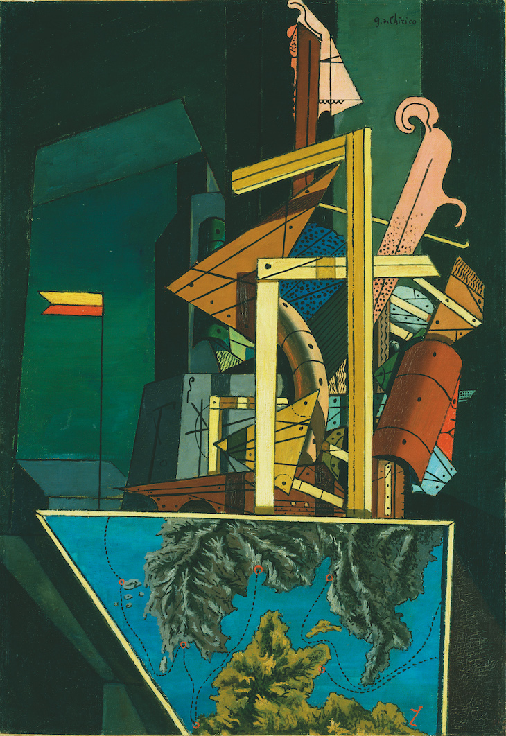 La Mélancolie du départ (1916), Giorgio De Chirico. 