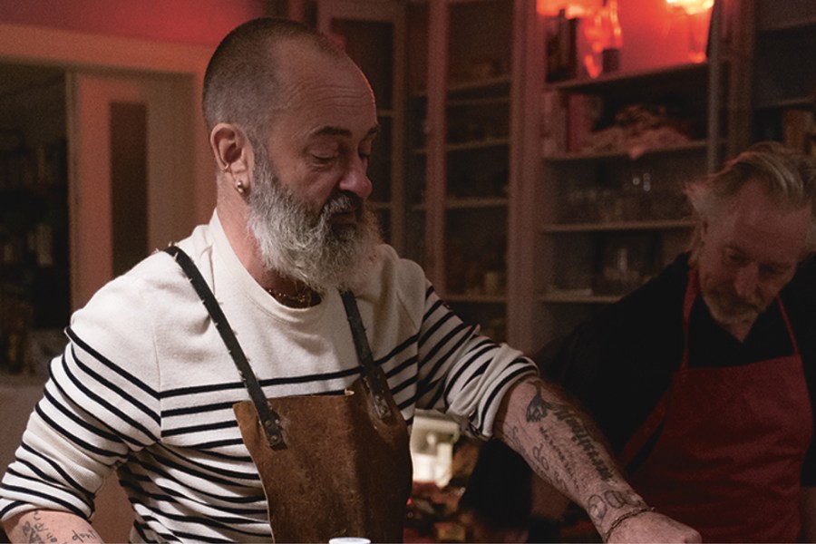 Douglas Gordon preparing Cullen skink