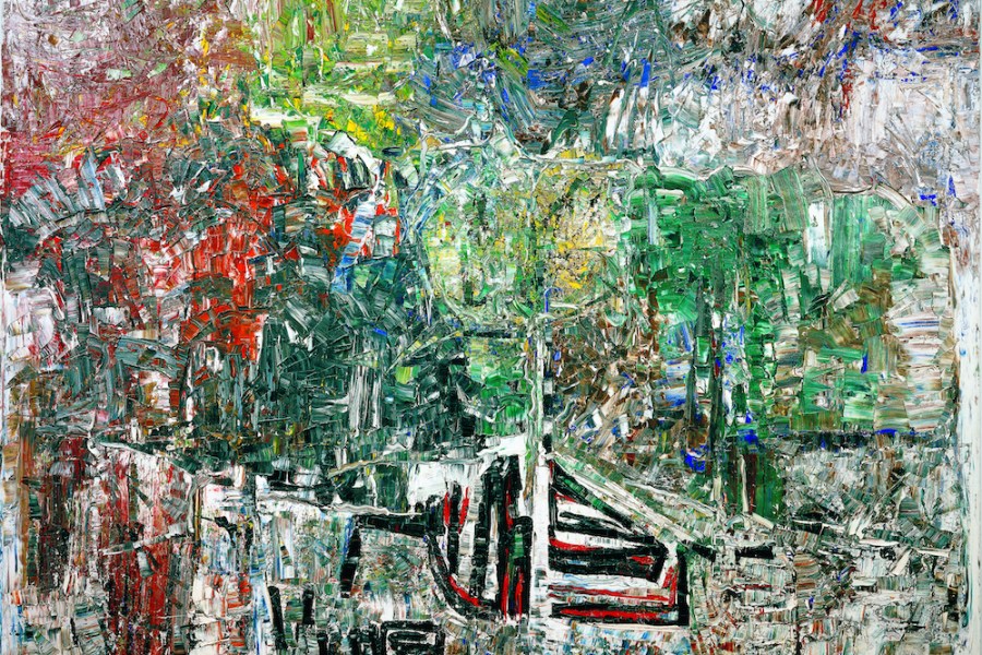 L’étang – Hommage à Grey Owl (detail; 1970), Jean-Paul Riopelle.