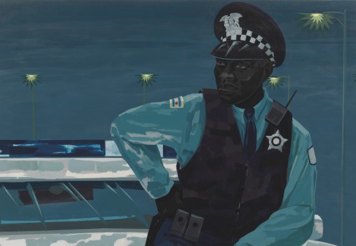 Untitled (policeman) (detail; 2015), Kerry James Marshall.