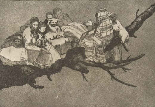 Plate 3 from the 'Disparates': Ridiculous Folly (c. 1815–19), Francisco de Goya.