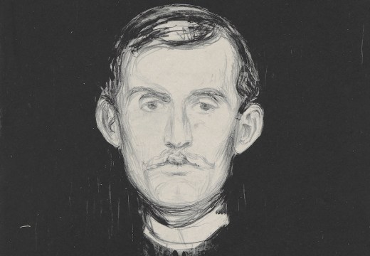 Self-Portrait (detail; 1895), Edvard Munch.