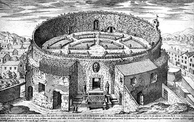 Engraving of the Mausoleum of Augustus (1575), Étienne Dupérac