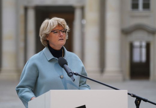 German culture minister Monika Grütters at the Humboldt Forum in Berlin.