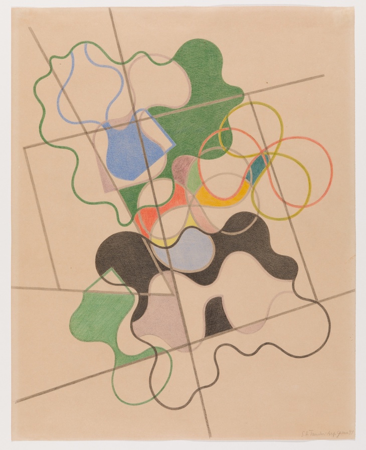 Geometric and undulating (1941), Sophie Taeuber-Arp.