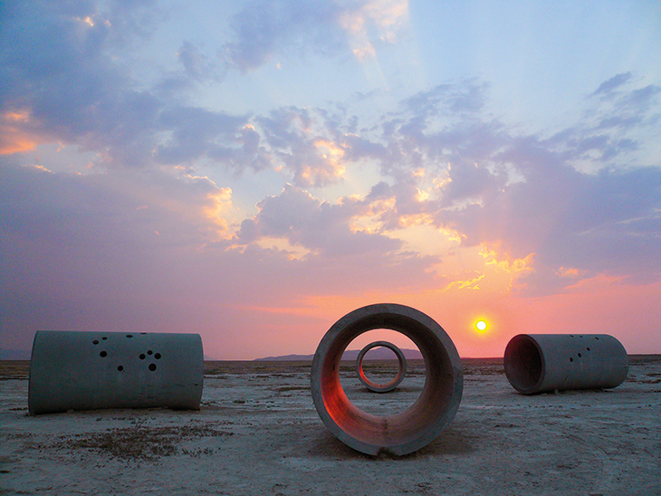 Sun Tunnels (1973–76), Nancy Holt, installed in the Great Basin Desert, Utah. Dia Art Foundation.