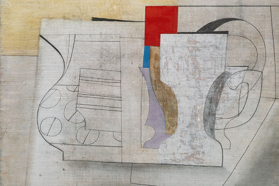 June 16-47 (still life) (detail; 1947), Ben Nicholson. Private collection.